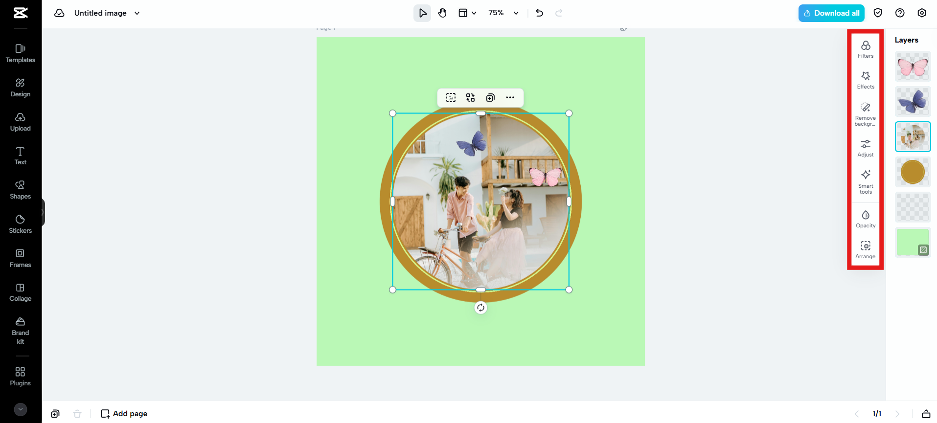 Center your design elements