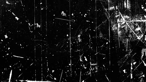 An old vintage film scratches overlay with intense noise film grains