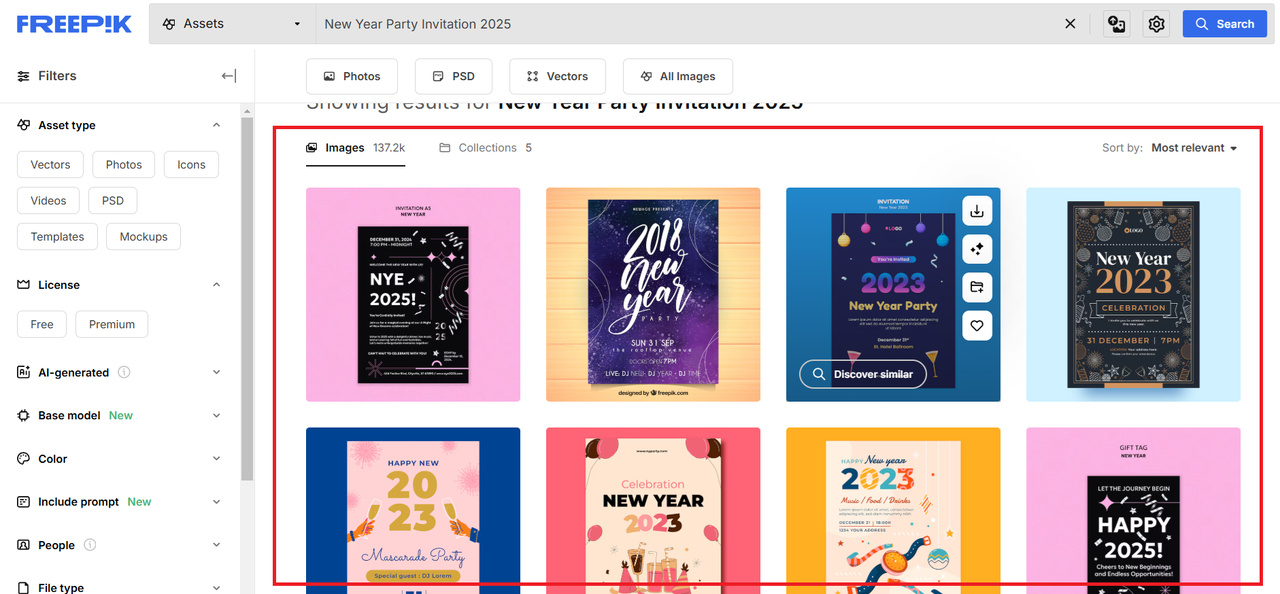 Search for the best new year's image