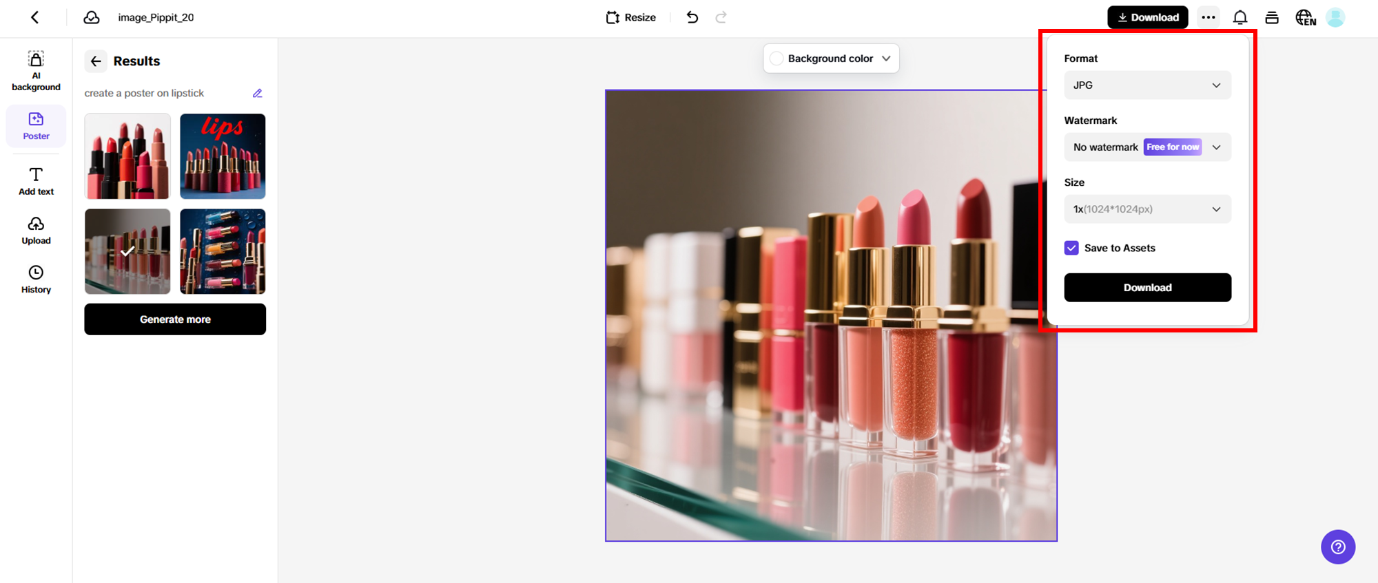 Finalize and export your draft