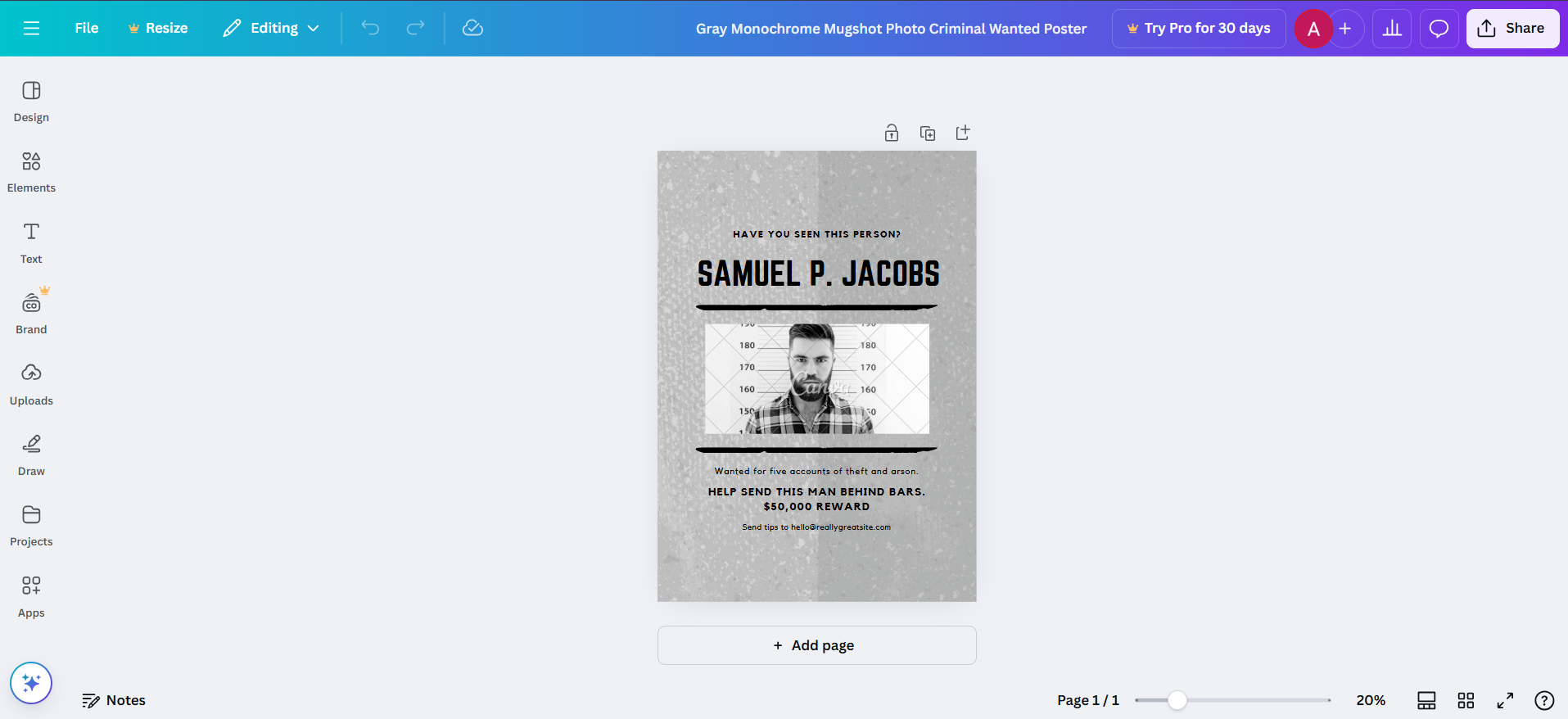 FBI most wanted poster template