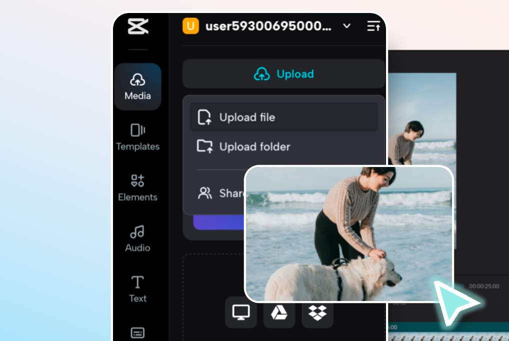 Import and arrange your vlog clips
