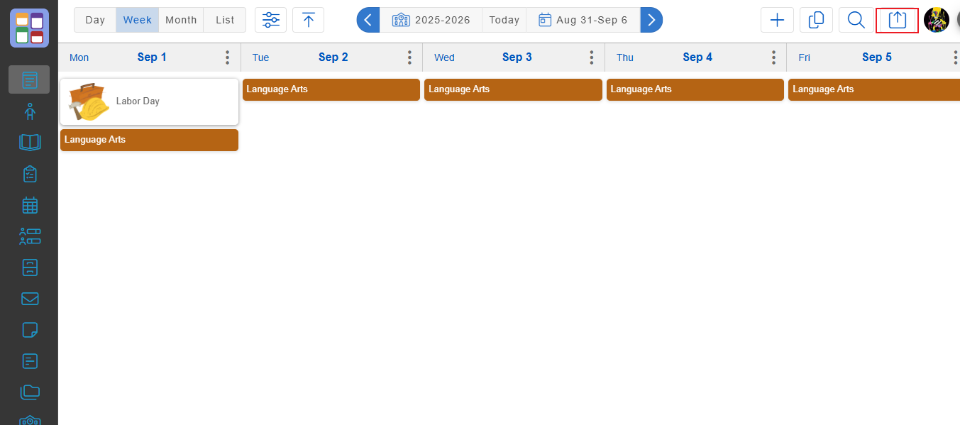 example of weekly lesson plan