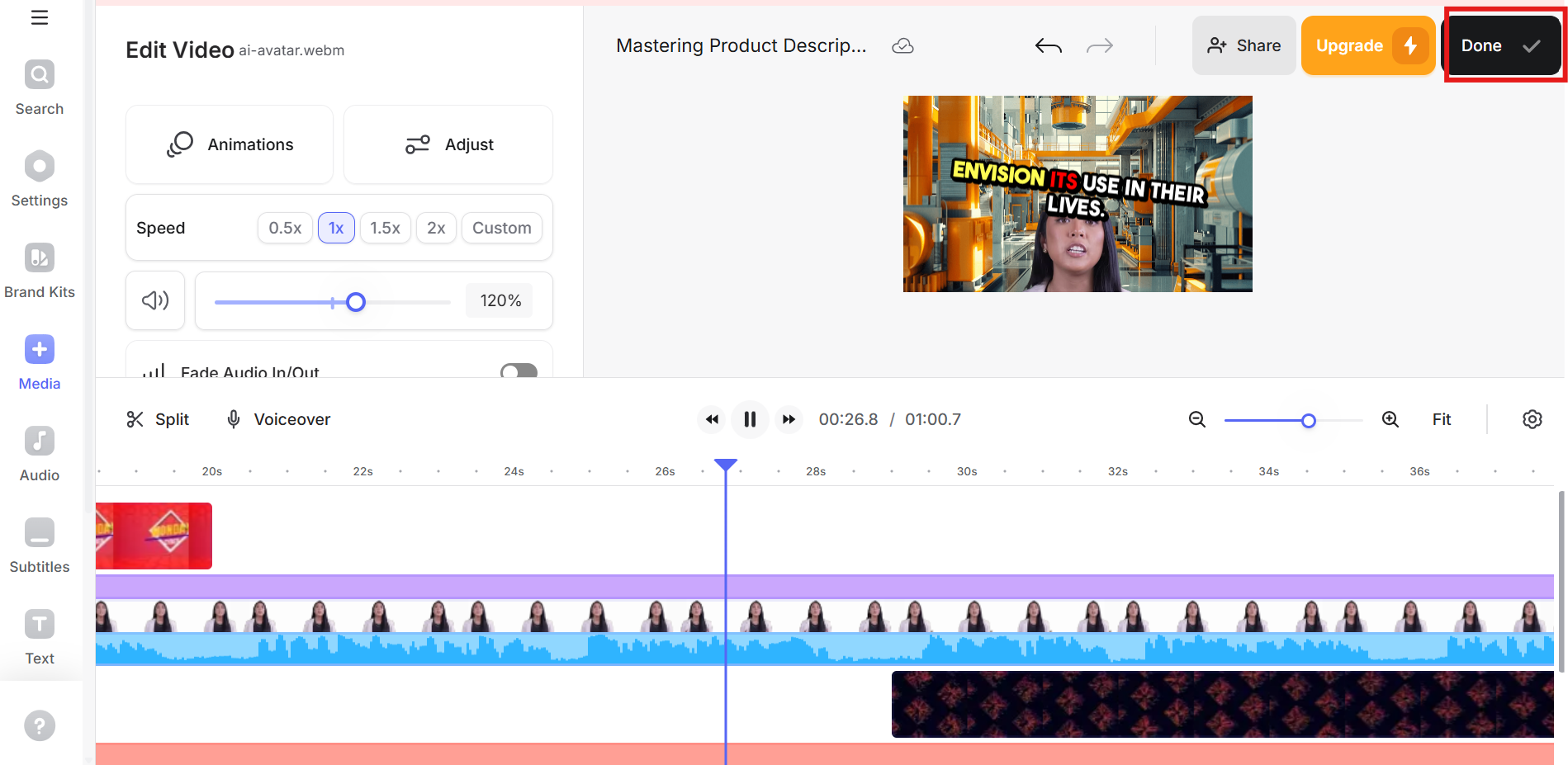 convert text in video