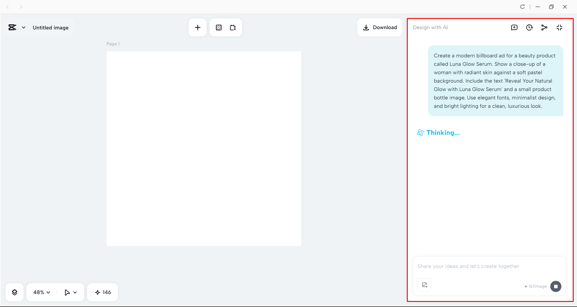 Generating a billboard ad with the CapCut desktop video editor