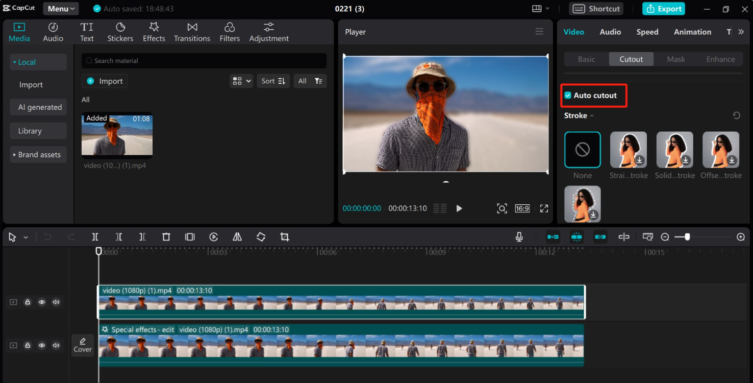 Vervagingseffecten toepassen in de CapCut desktop video-editor
