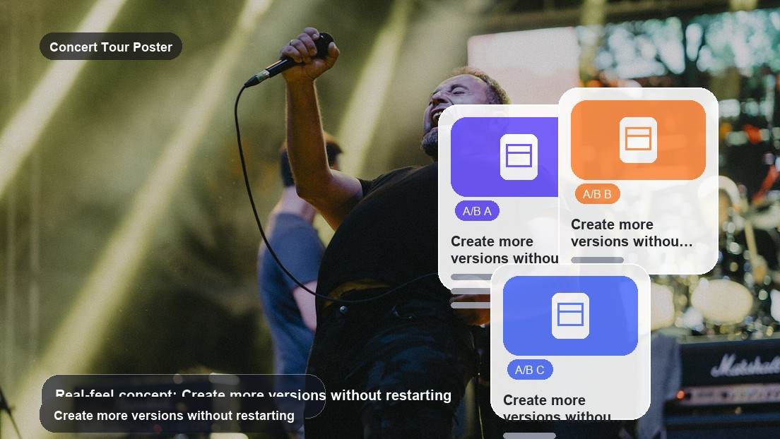 Concert Tour Poster Maker realistic image for create more versions without restarting