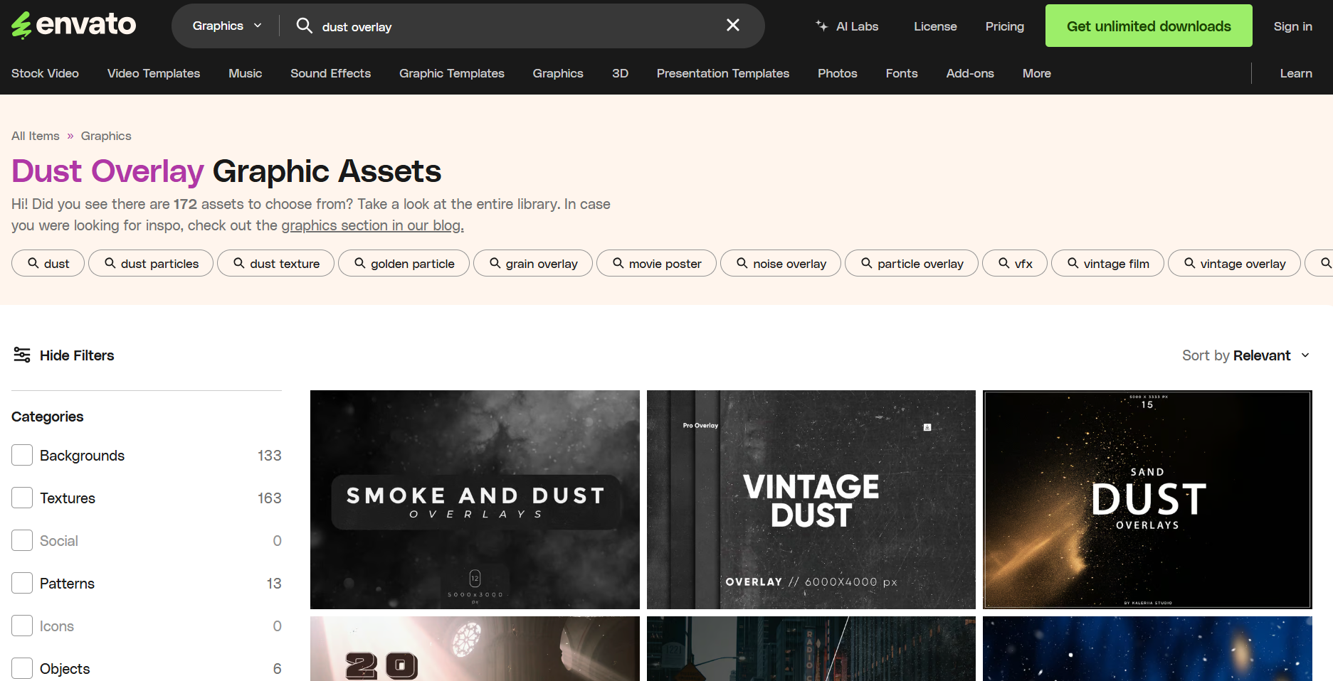 Acceda a una amplia colección de recubrimientos de polvo de película de alta calidad en Envato Elements