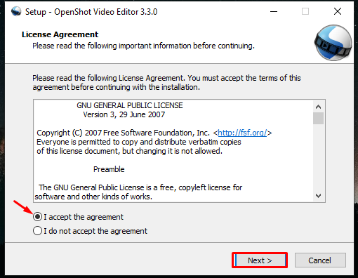 OpenShot download steps