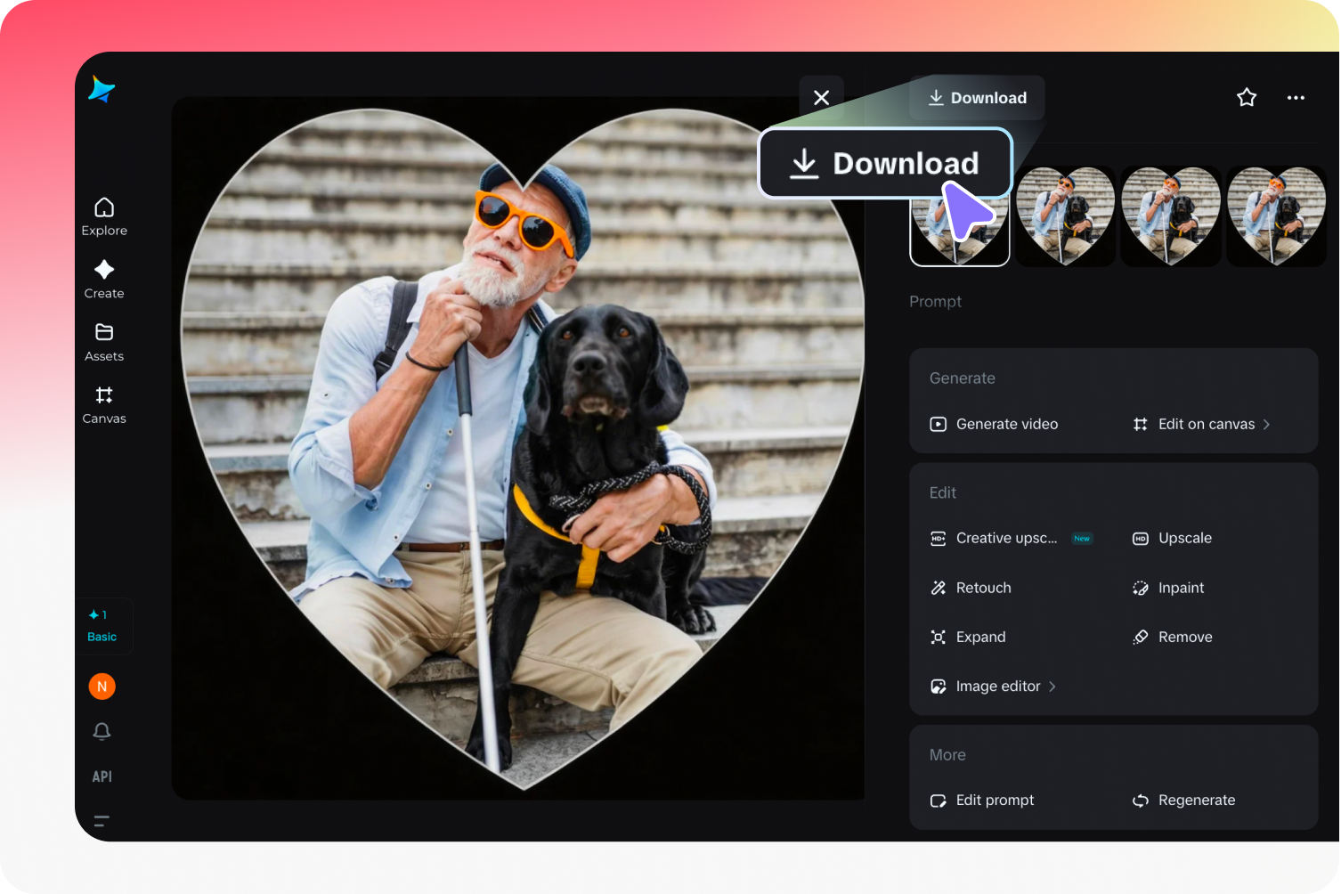 Save the shaped image