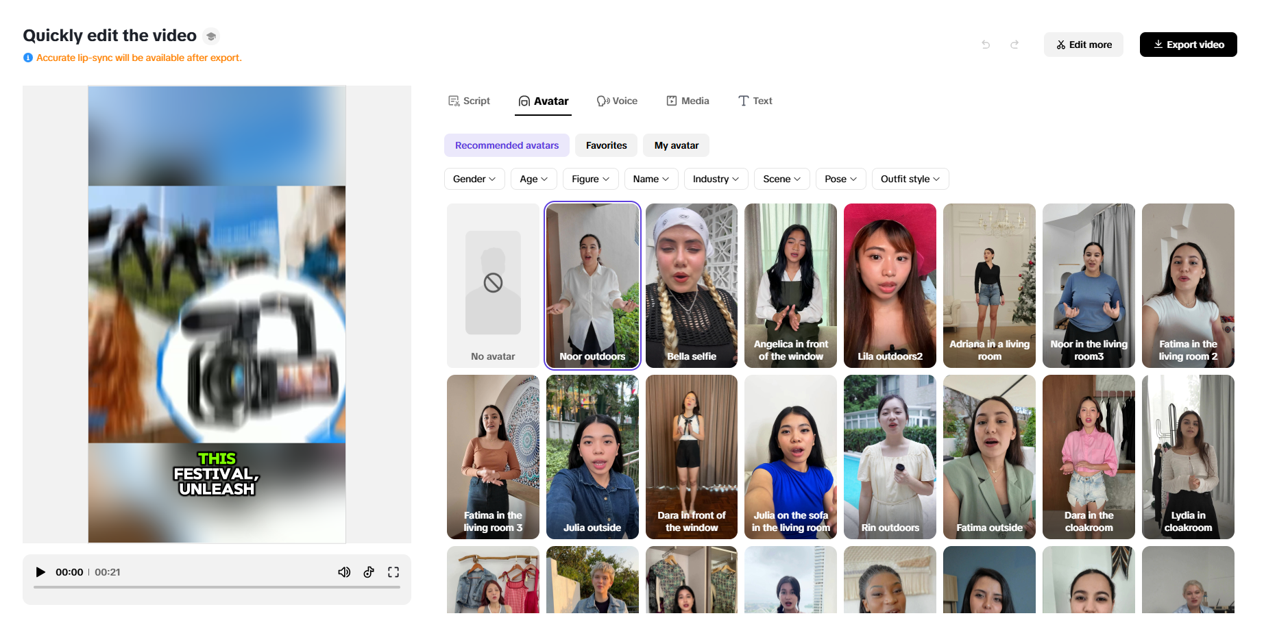 AI generated avatars and voices
