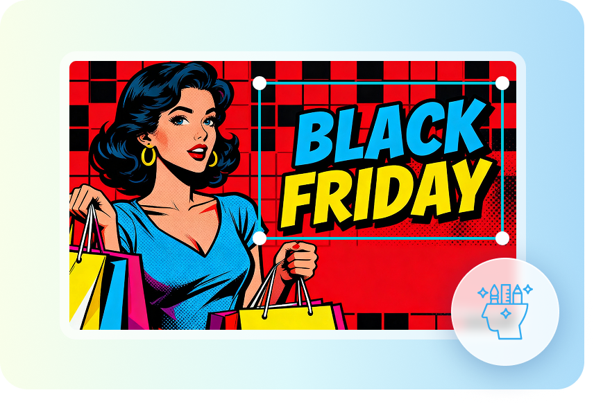 Γεννήτρια σχεδιασμού CapCut AI για δημιουργία banner Black Friday