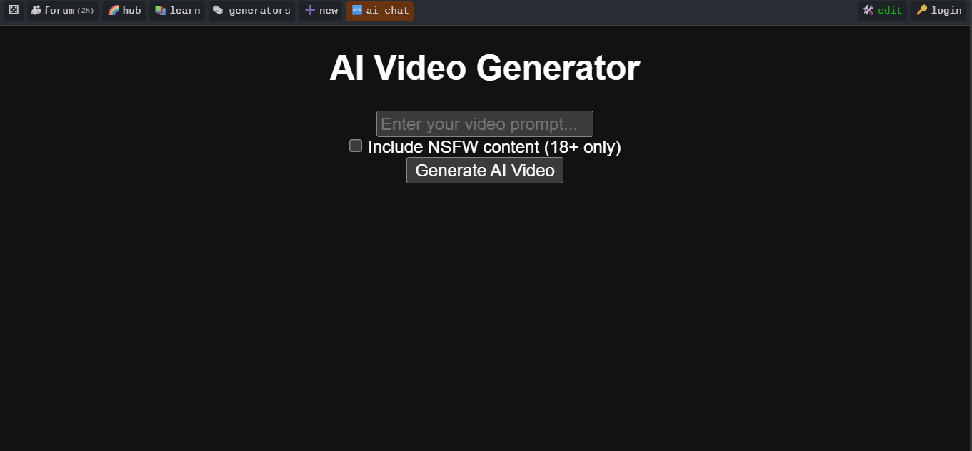 Besök Perchance AI generator