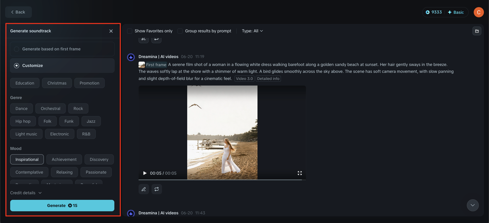 Add soundtrack to your video