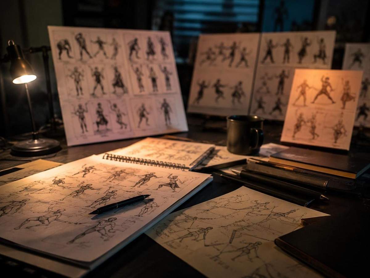 Générateur de danse de personnage de bande dessinée couverture d'invite IA 2 en 4 : 3