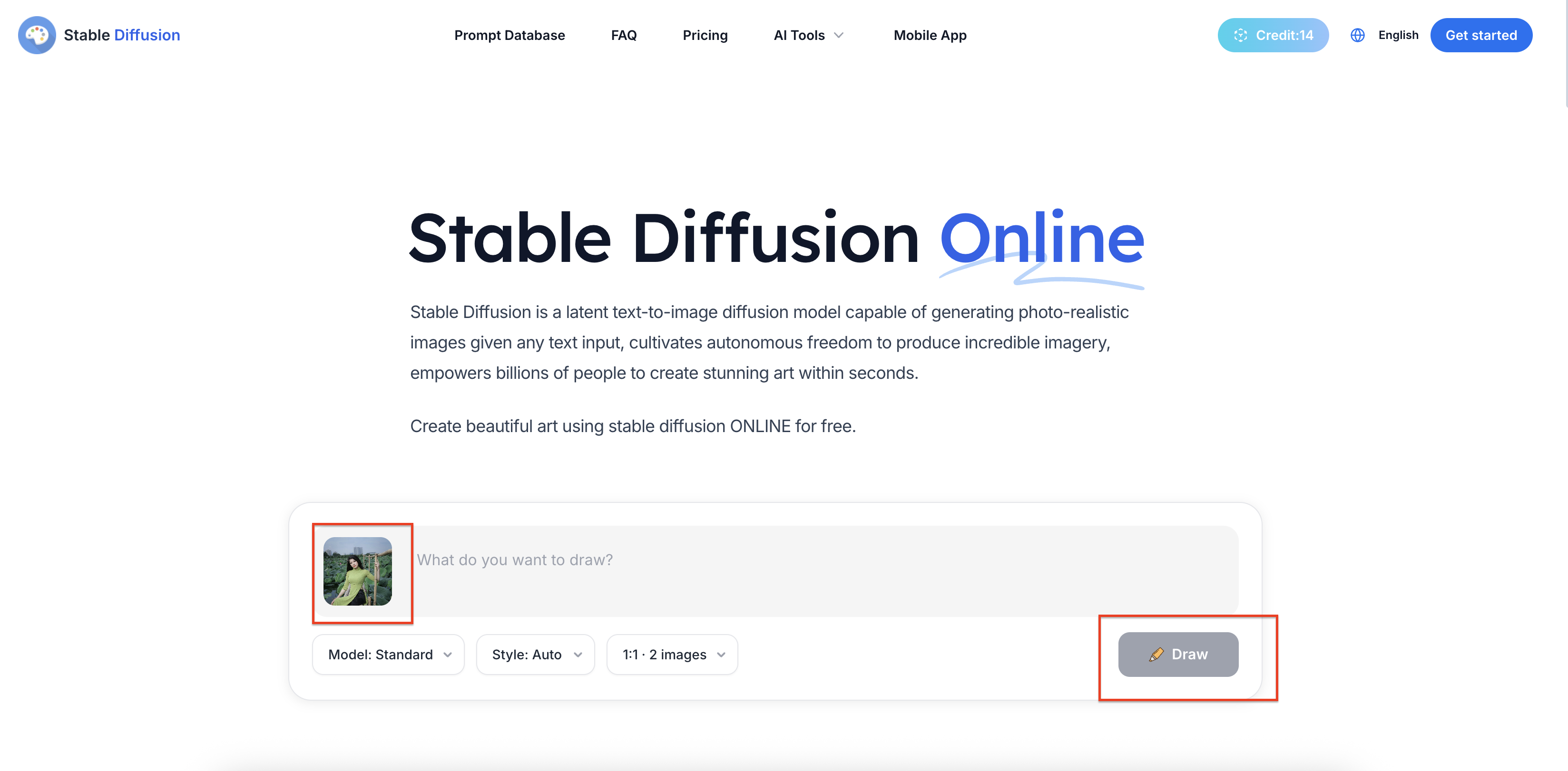 Upload the reference image