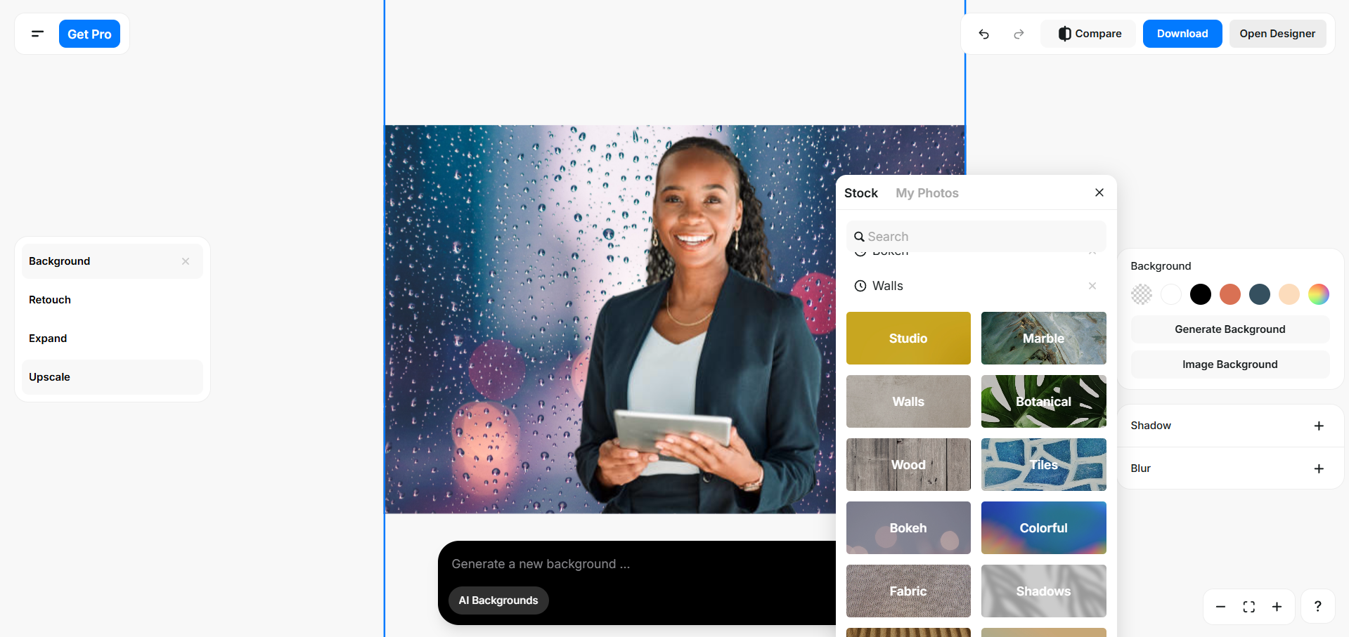 Pixelcut background remover interface