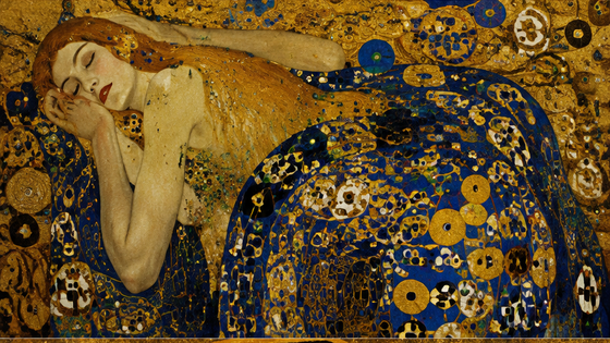 Sunny urban portrait of a fictional adult Gustav Klimt Image Prompts