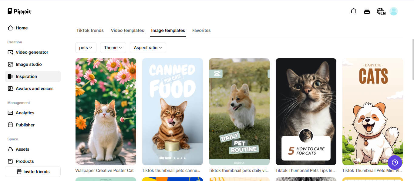 Pet design templates