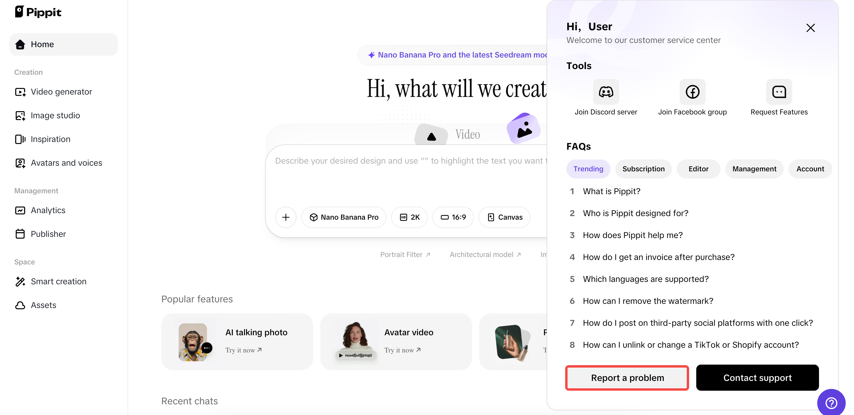 Go to the help center