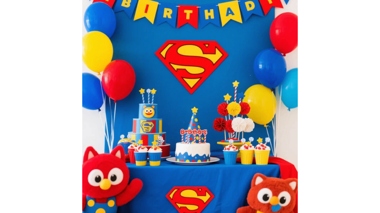 Superhero birthday invitation theme