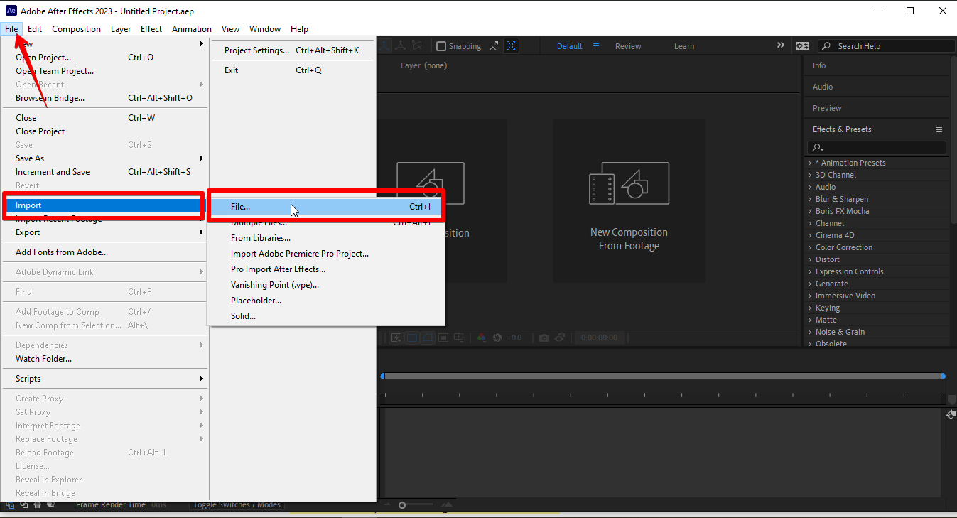 Importing video to After Effects