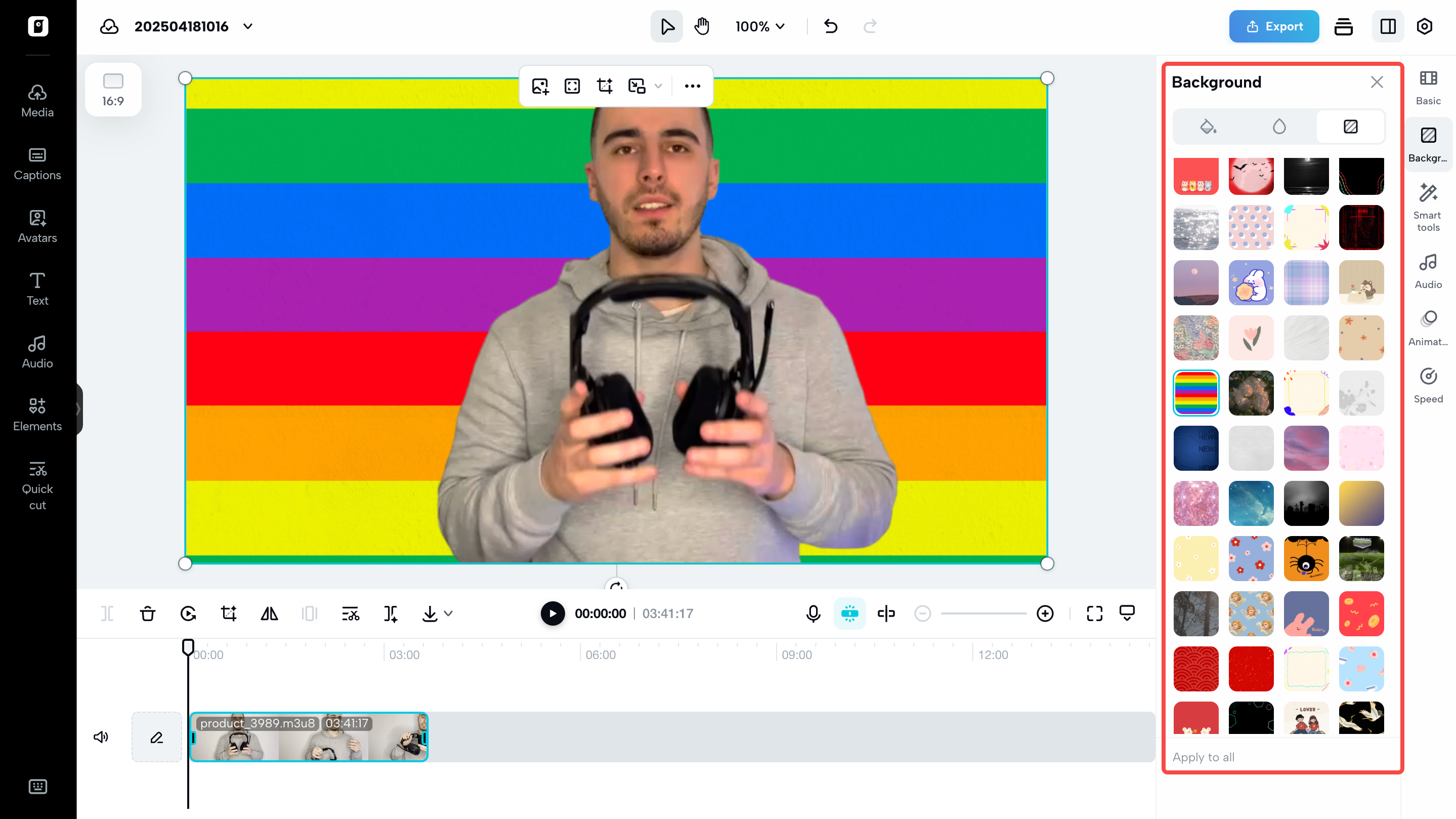 Customize your background