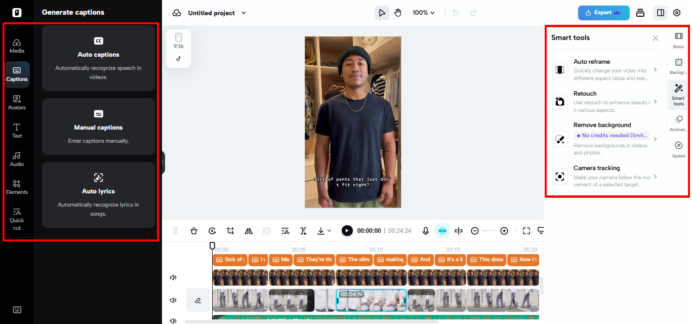 Pippit 비디오 편집기