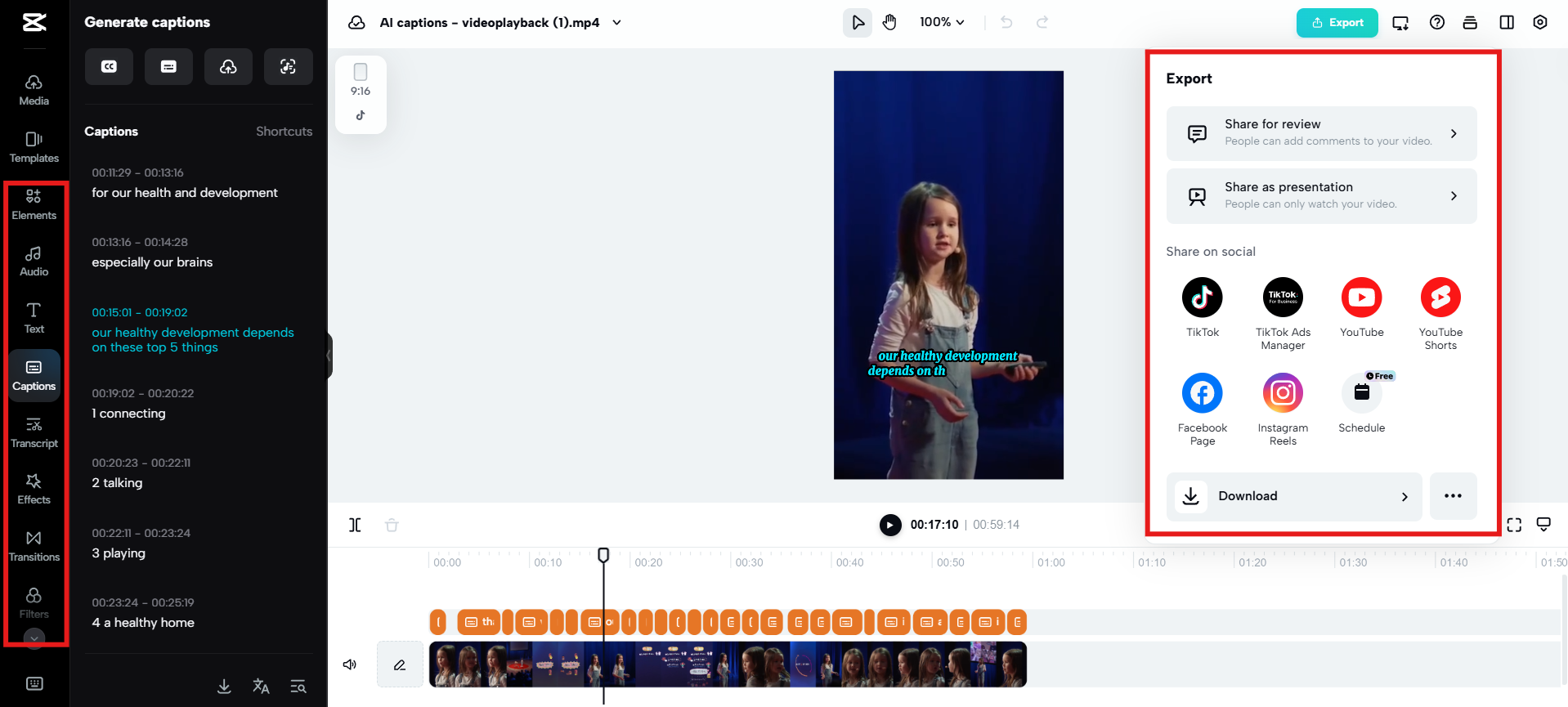 Edit more or export video