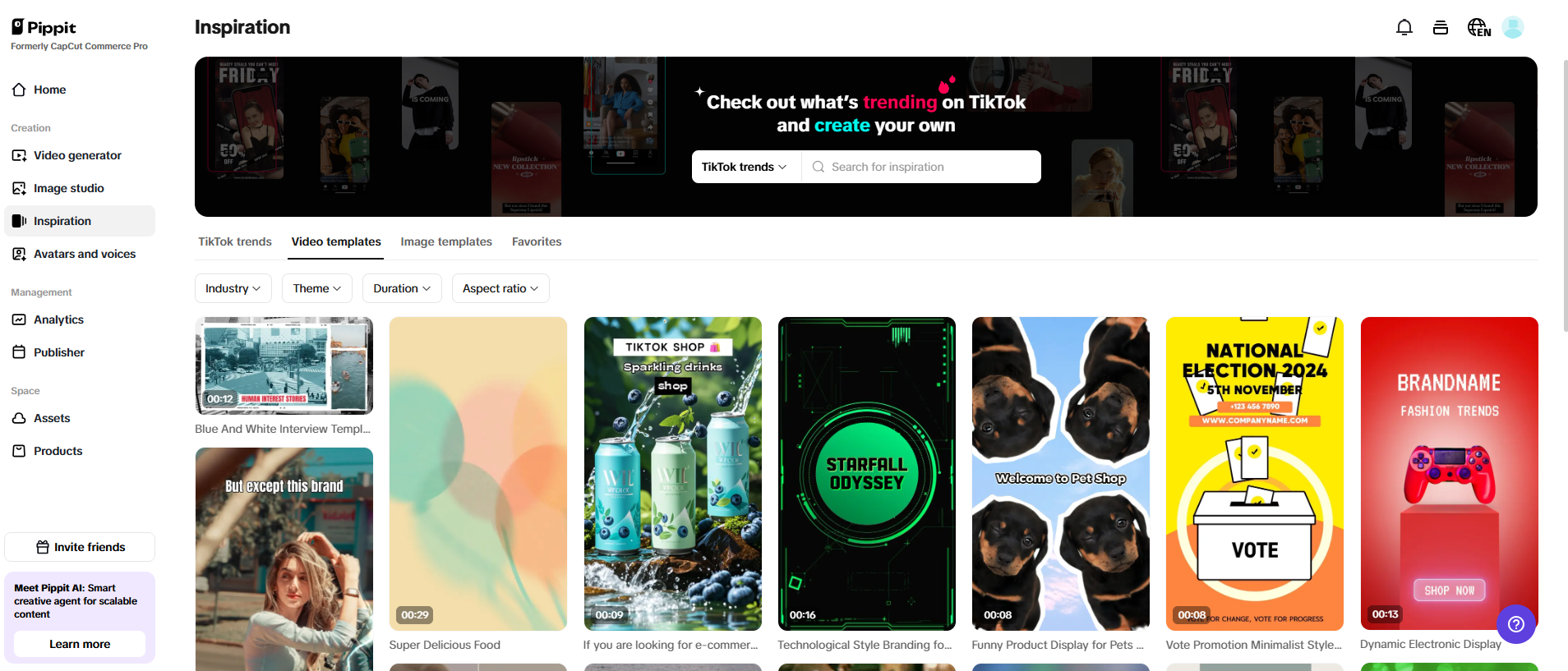 Customizable video and image templates
