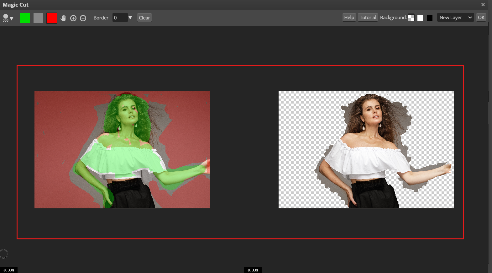 Select foreground and background