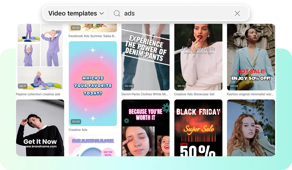 Preset brand ad templates