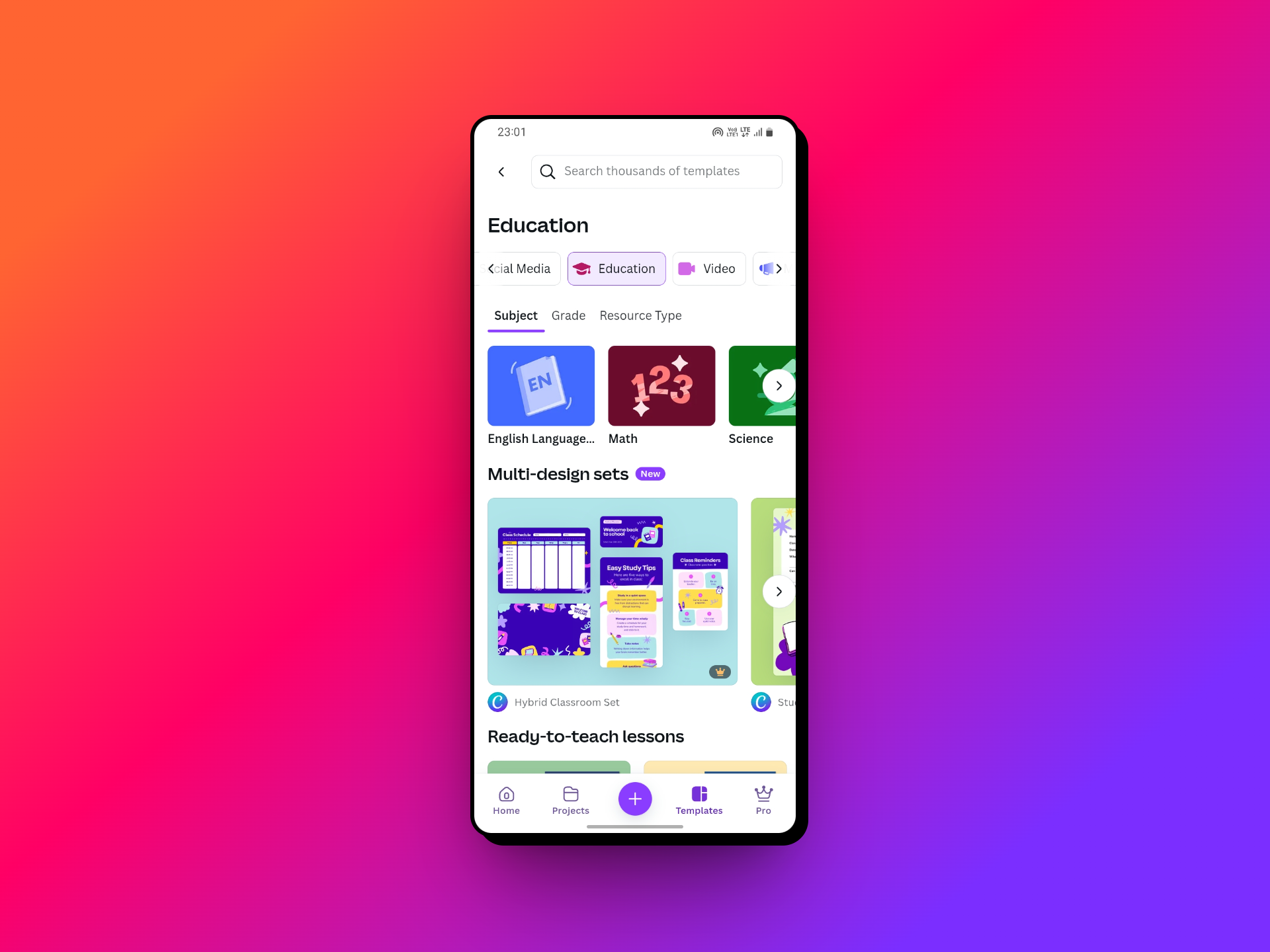 Canva templates for educational usage