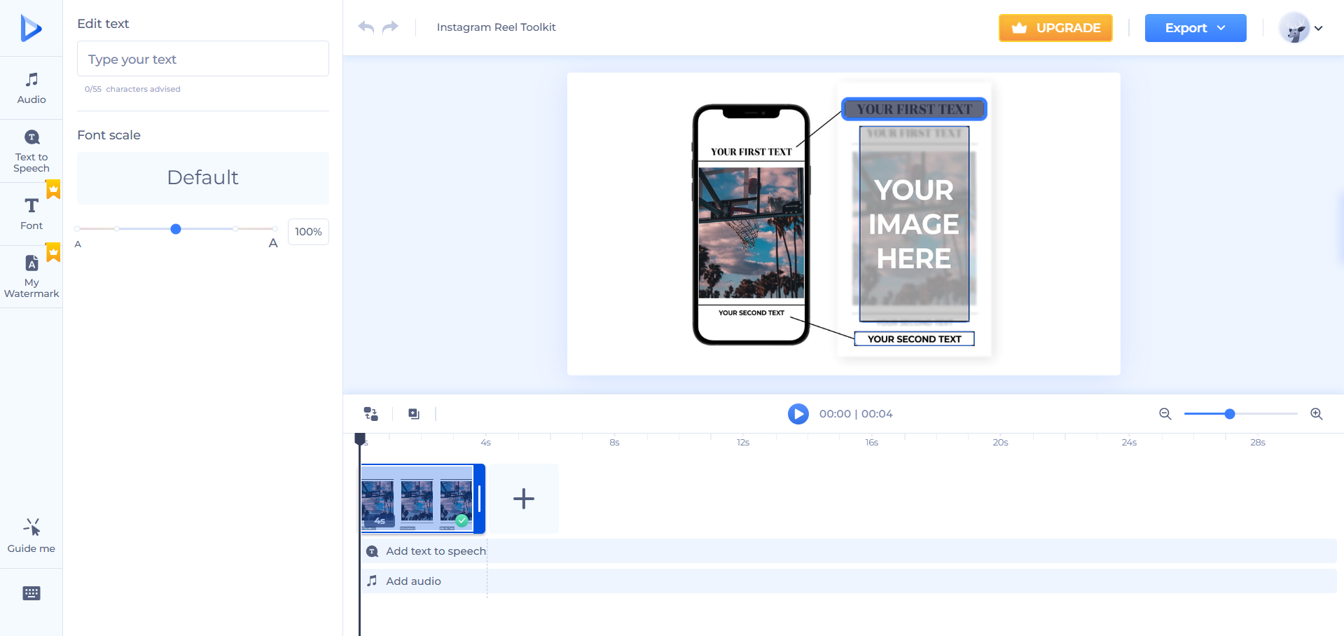 Renderfrest interface