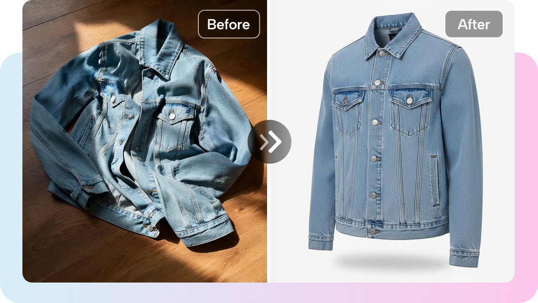 Turn flat lay into ghost mannequin photography