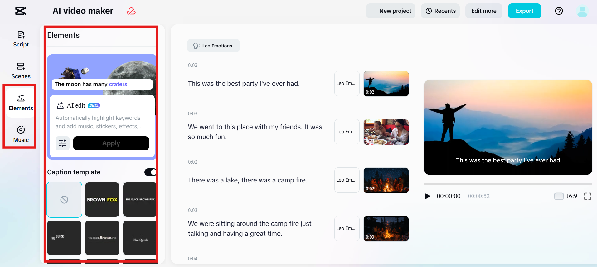 Mit Untertiteln und Musik verbessern