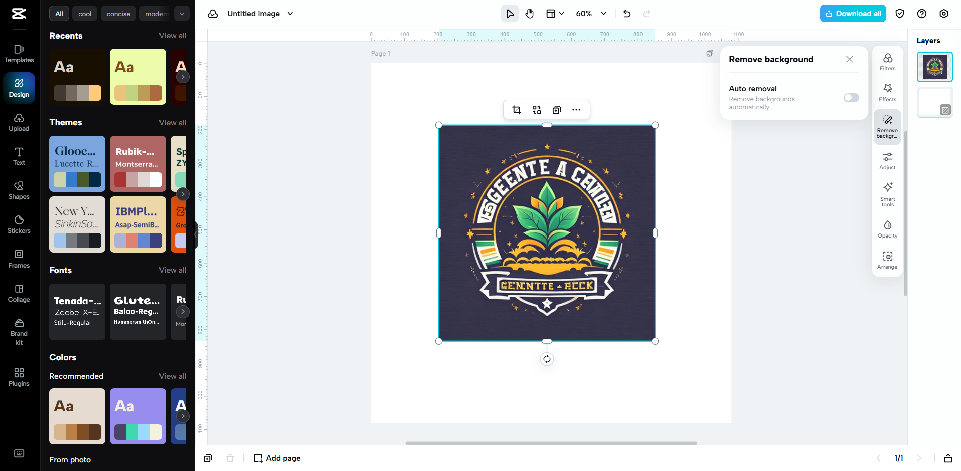 Interface of CapCut Web - the best tool to make t-shirt brand logos