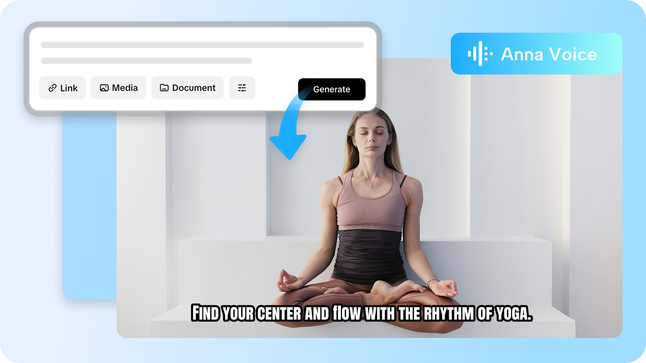 AI video generator in Pippit for meditation videos