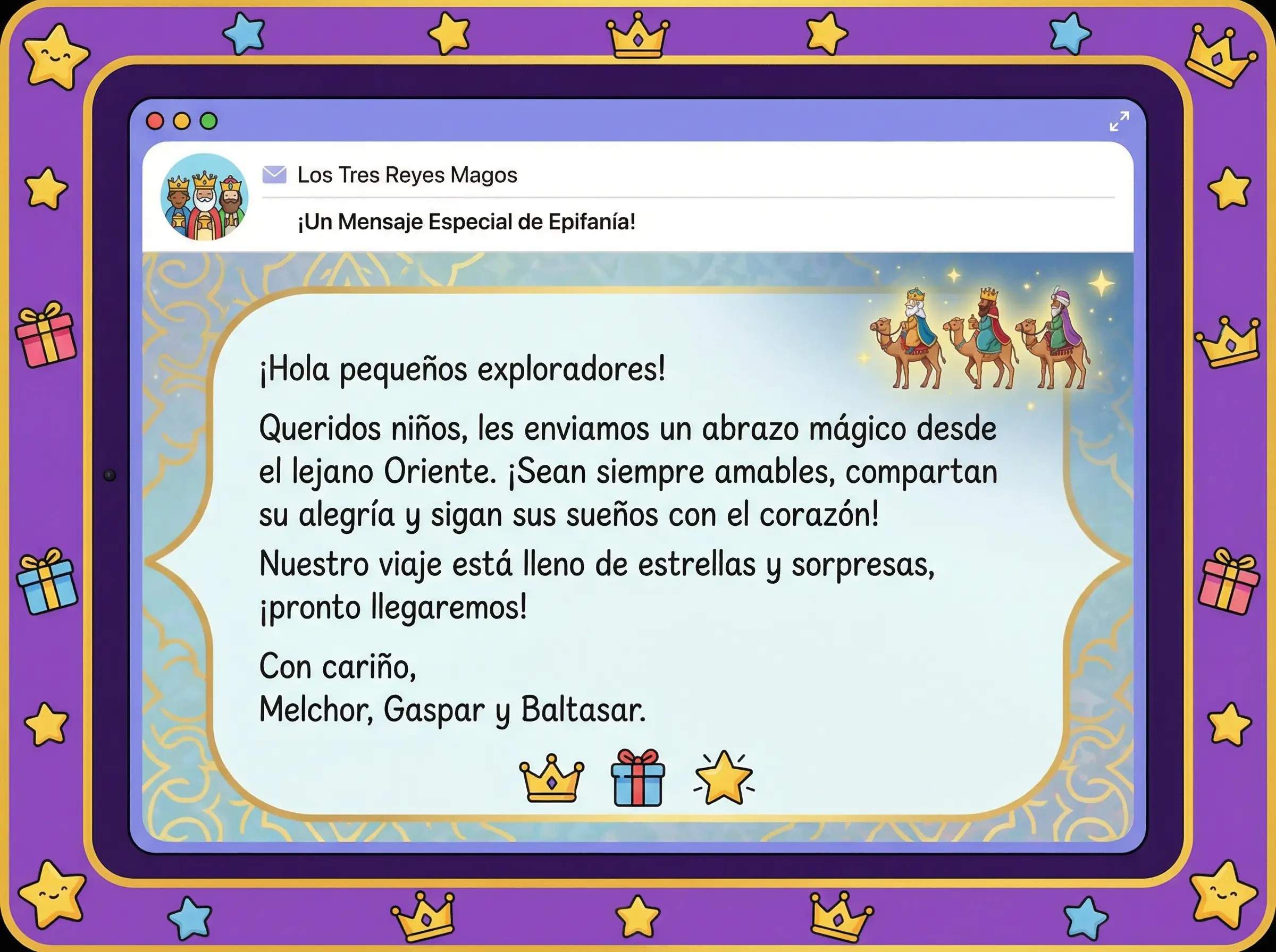 A Letter to the Three Kings Template Banner