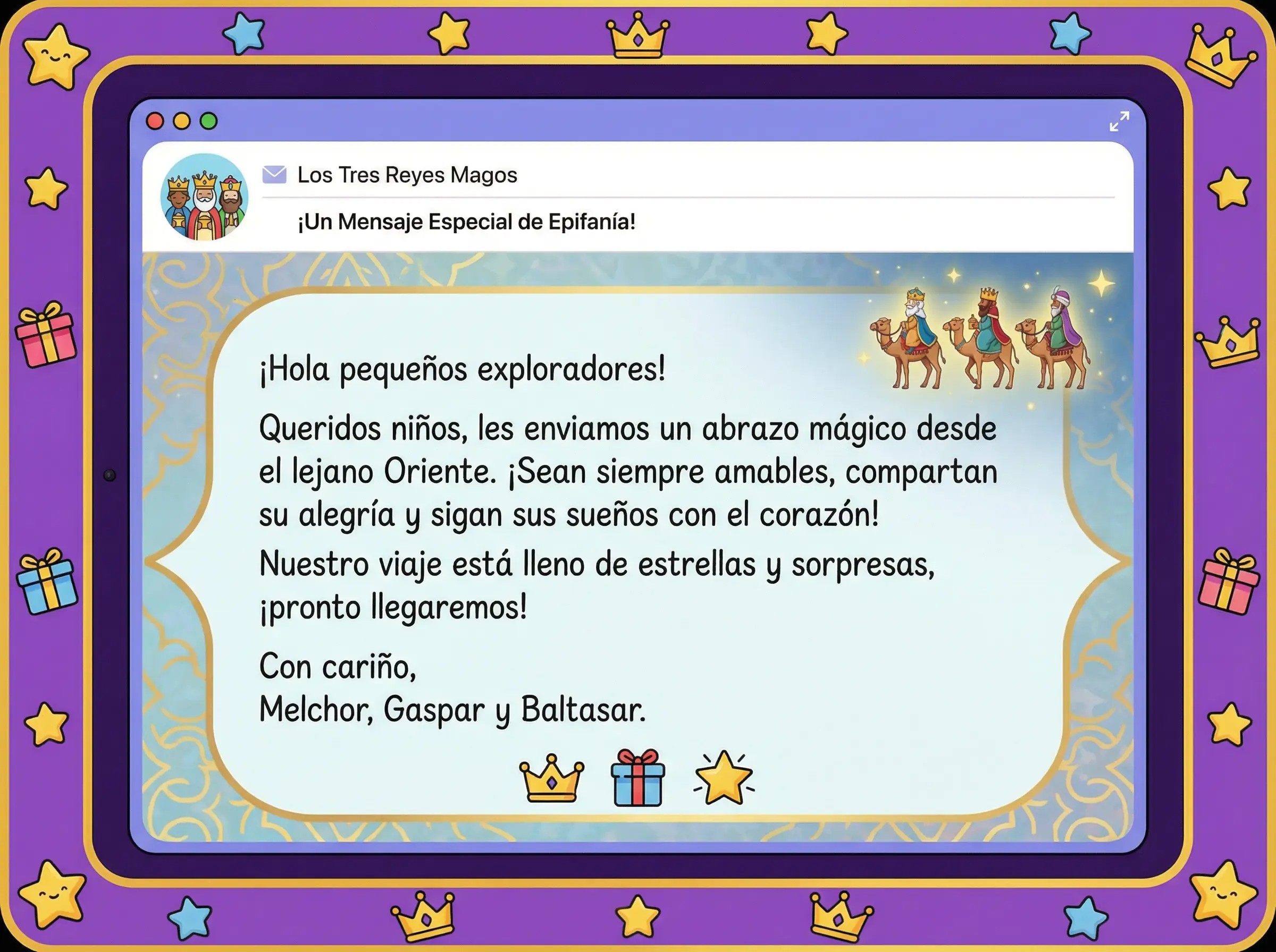 A Letter to the Three Kings Template Banner