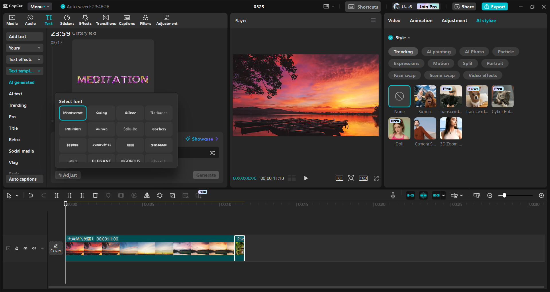 Interface of the CapCut desktop video editor - an easy way to convert image sequences to a video