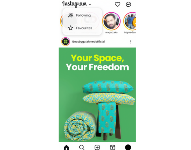 Change your Instagram feed to chronological order
