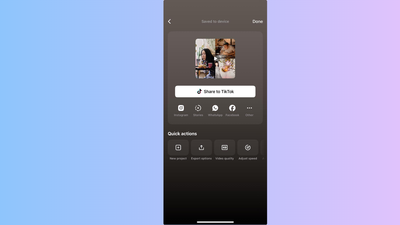 Export the collage image with text
