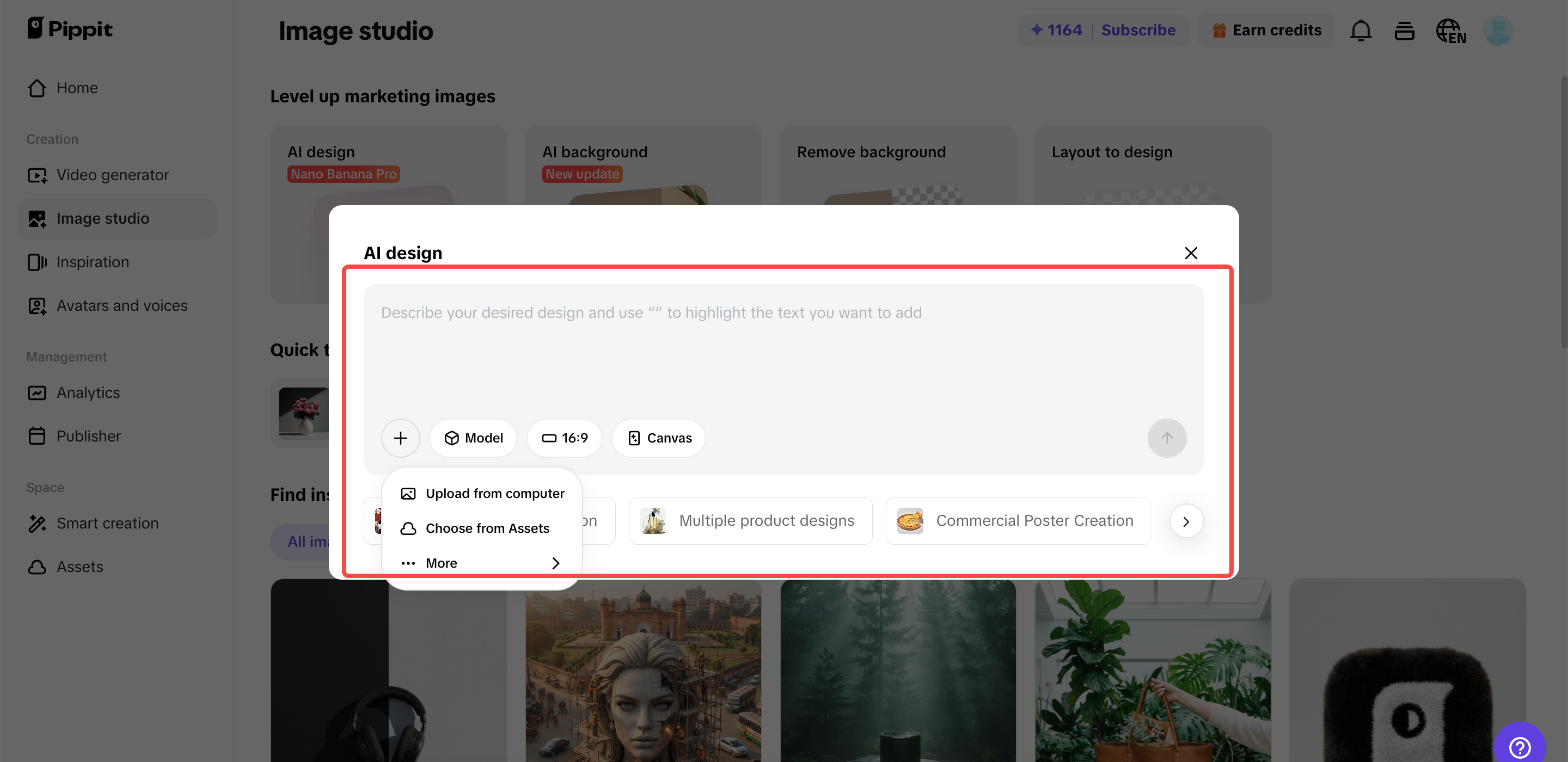 Start by uploading your image