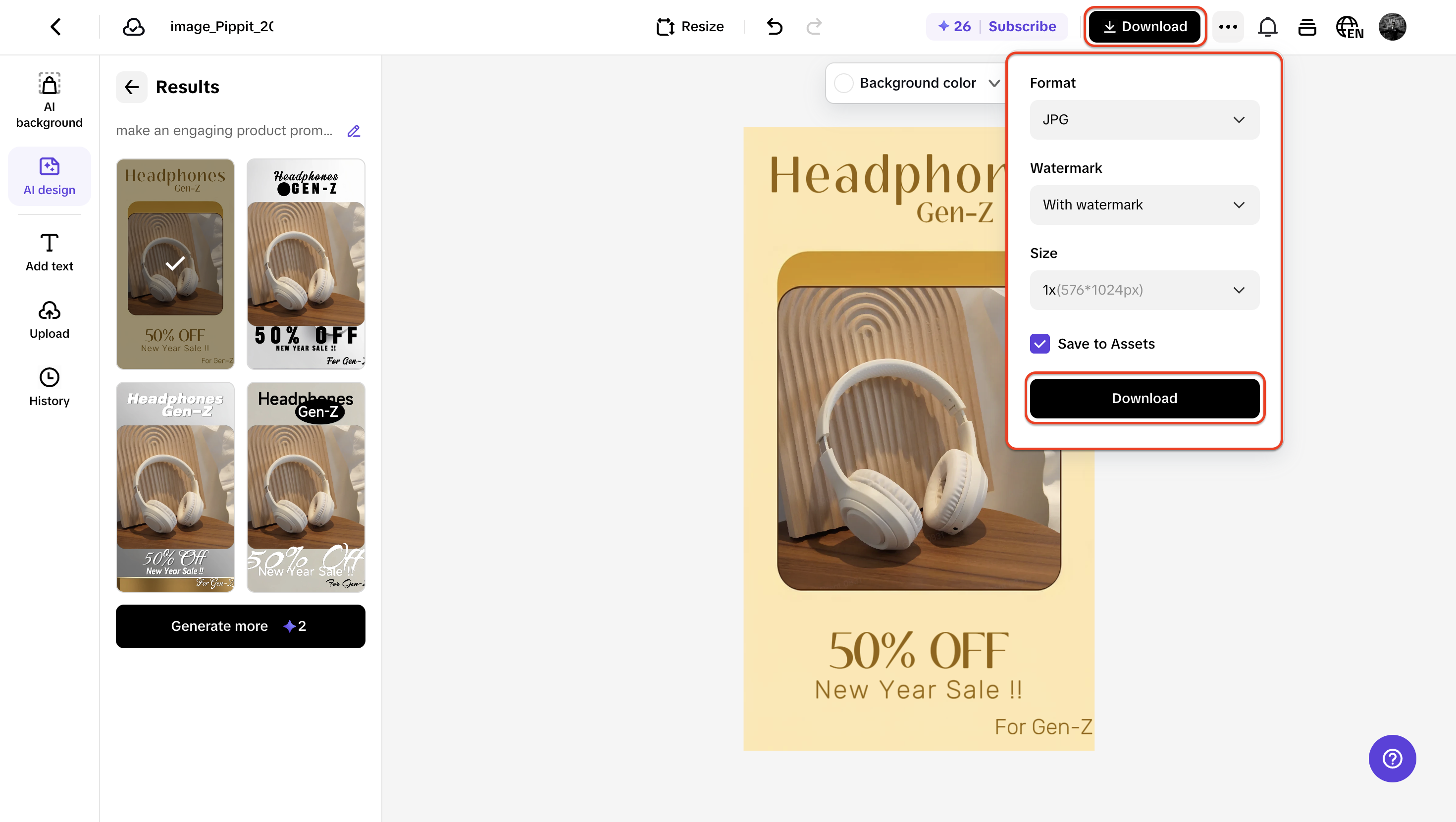 Download your product poster