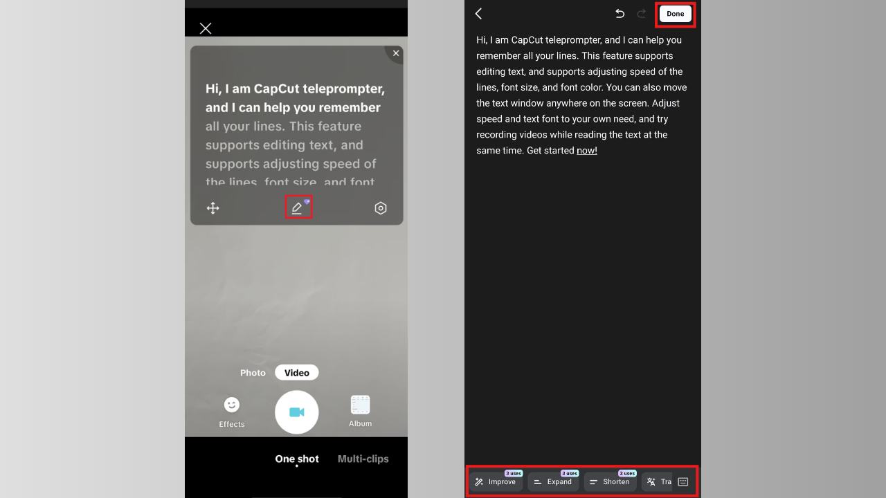Input script and enhance