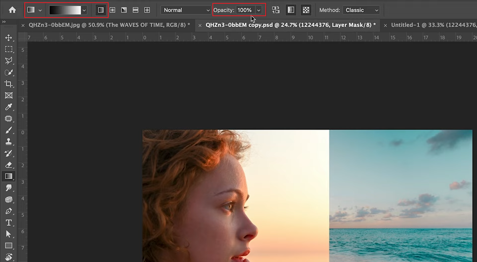 Refine with brush tool