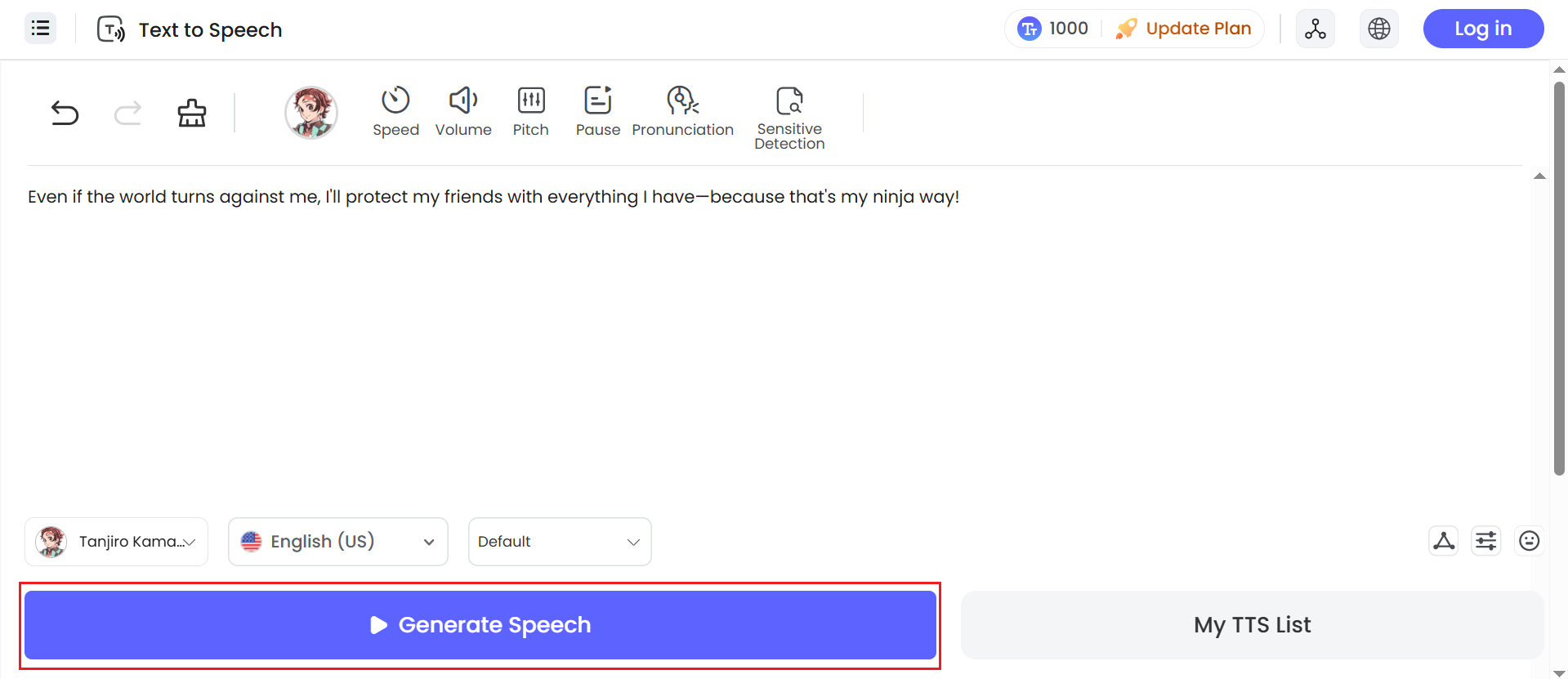 Genera tu discurso