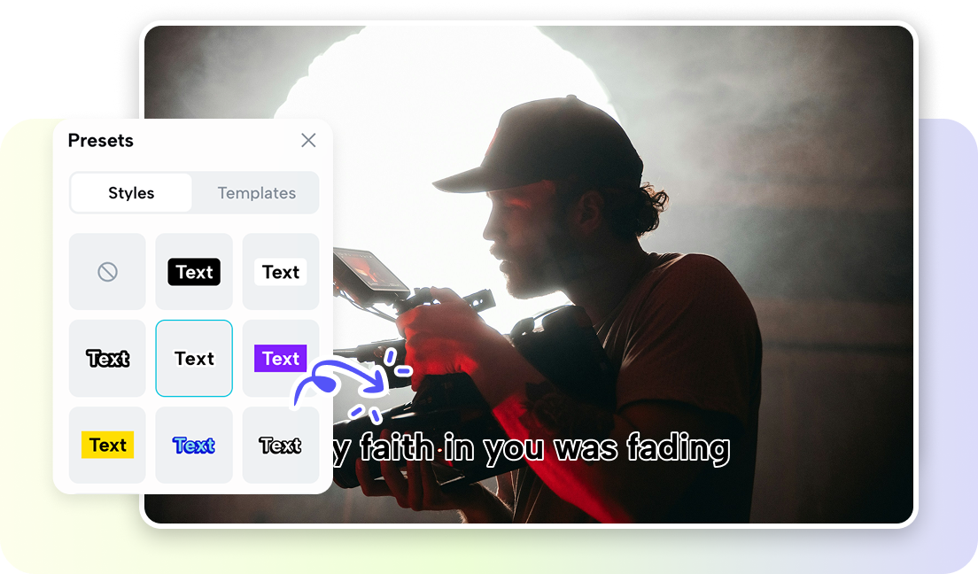 Real-time text edit with customizable styles