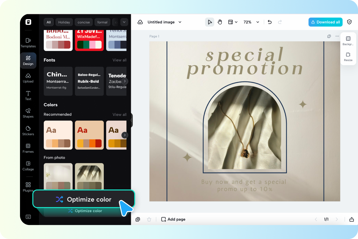 Använd och anpassa kupongen